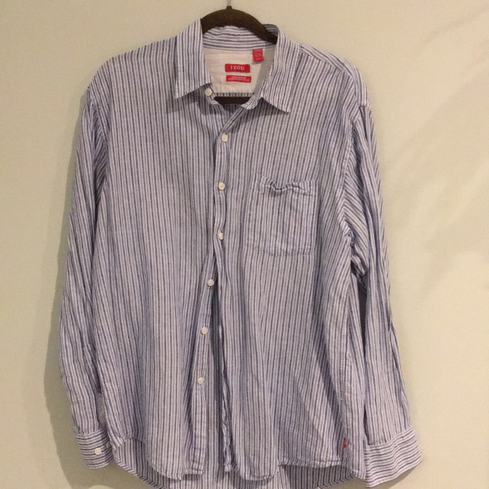 💥Izod Linen L/S Shirt - Size Large💥